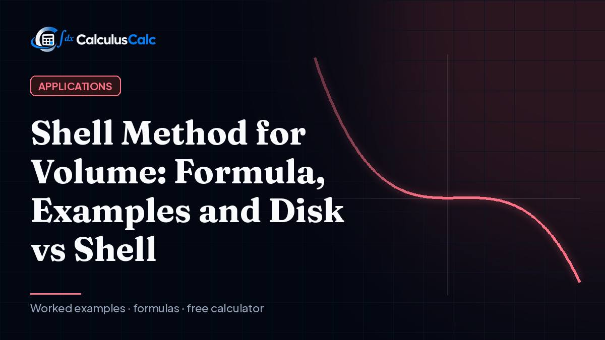 Shell Method for Volume: Formula, Examples and Disk vs Shell — CalculusCalc cover image