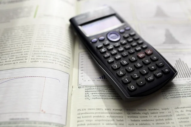 Polar coordinates: A scientific calculator on an open textbook with graphs and text.